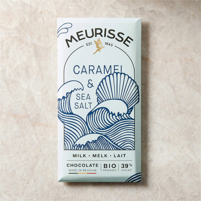 Meurisse Milk Chocolate Bar With Caramel and Sea Salt