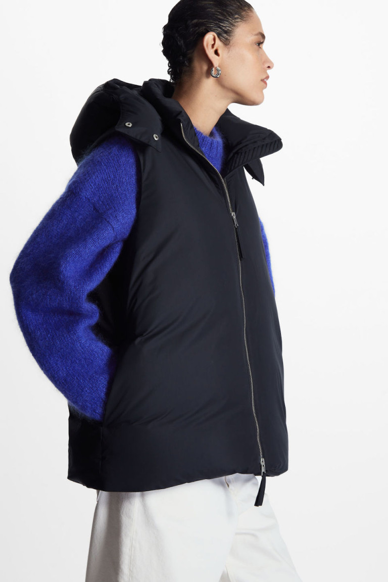 COS Hooded Sleveless Puffer Jacket