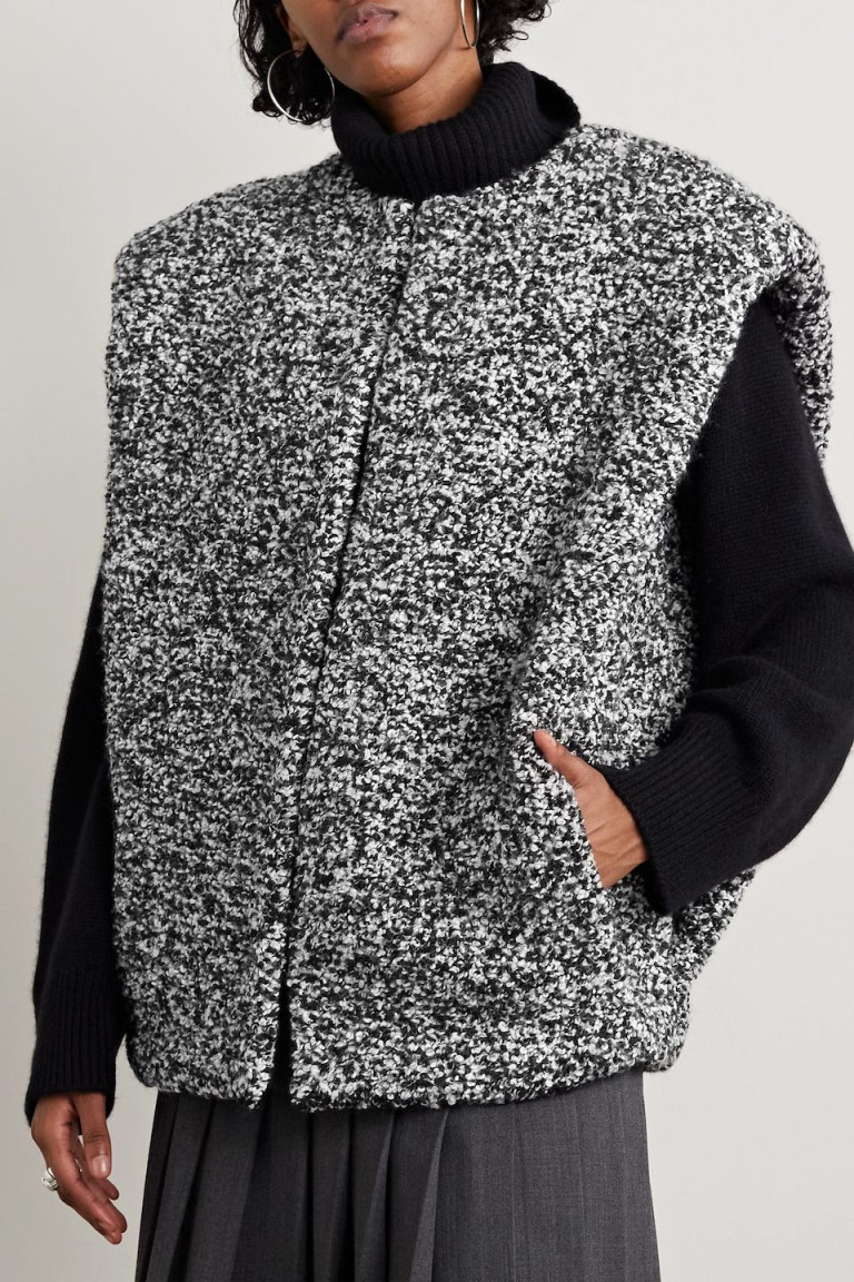 Isabel Marant Gwendalia Oversized Wool-Blend Boucle Vest