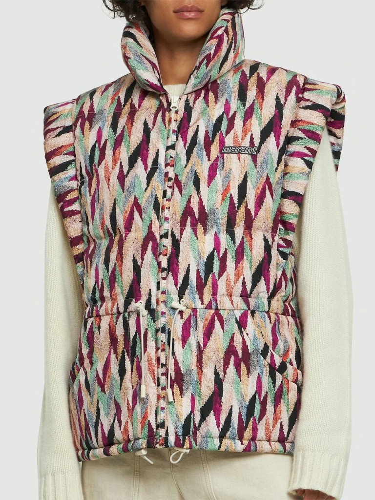 Marant Etoile Toby Printed Nylon Puffer Vest