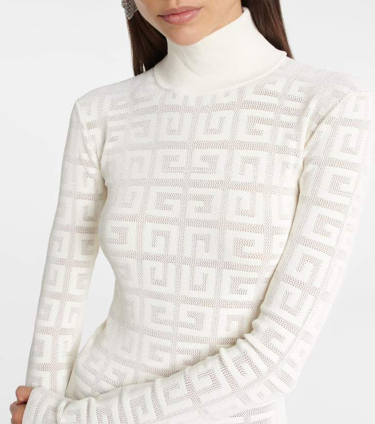 Givenchy 4G Jacquard Mockneck Sweater