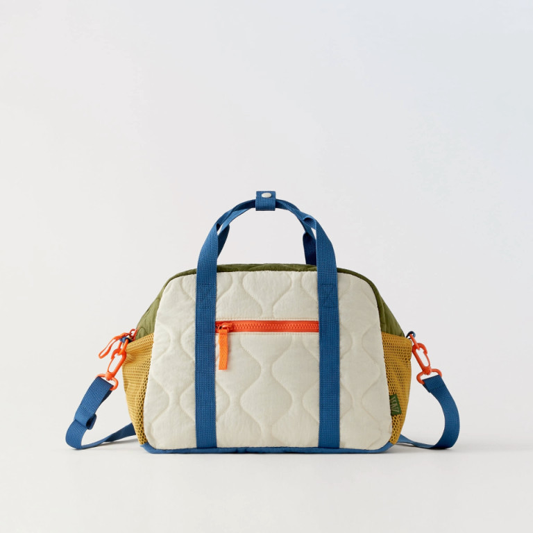 Zara Multi-Color Quilted Duffle Bag