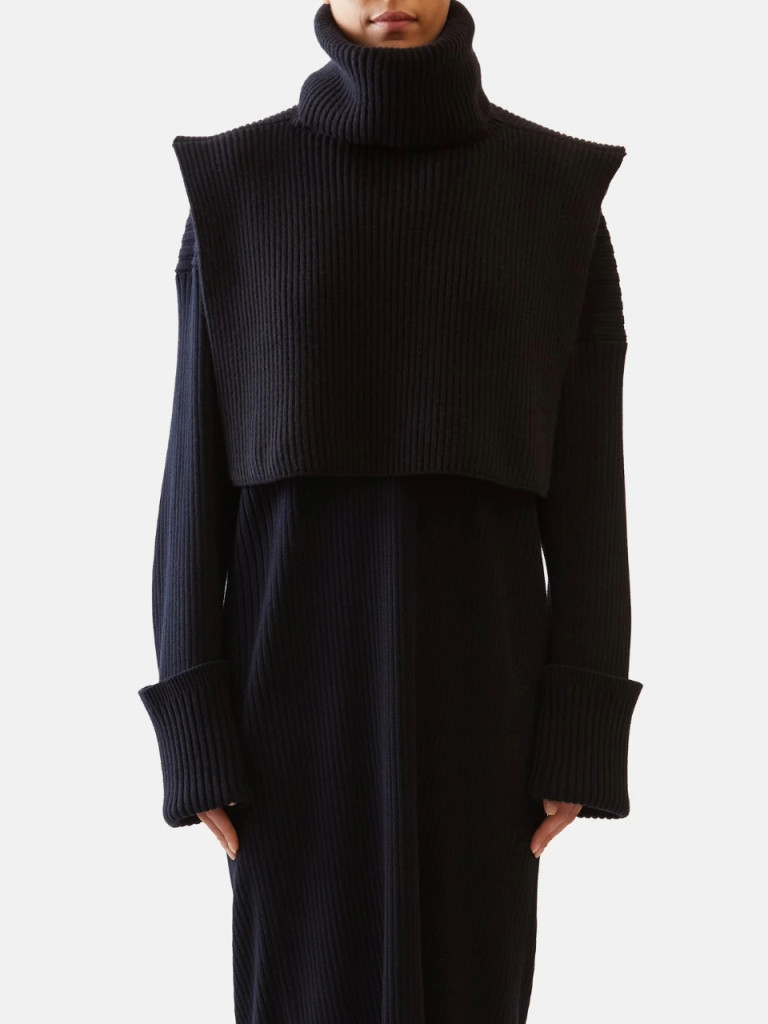 The Row Eppie Roll-Neck Ribbed Cashmere Sweater