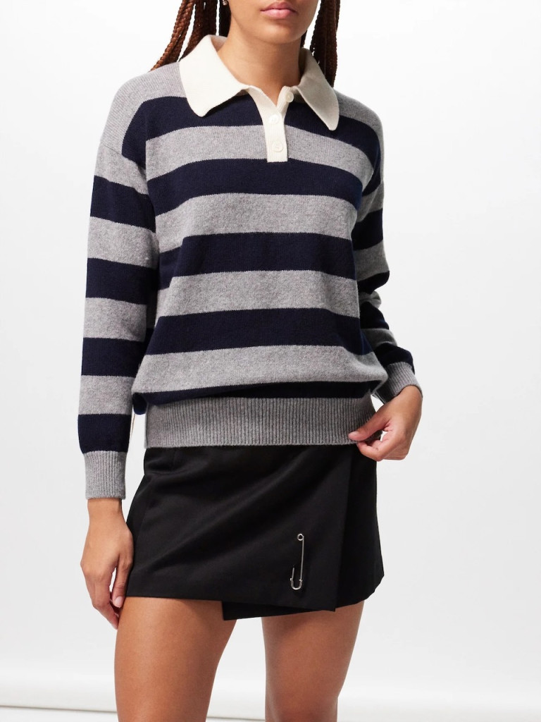 Daughter Edith Striped Wool Polo Shirt
