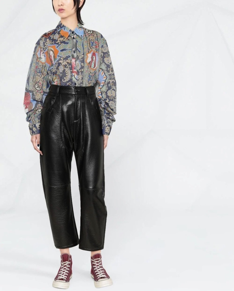 Opening Ceremony Barrel-Leg Cropped Trousers