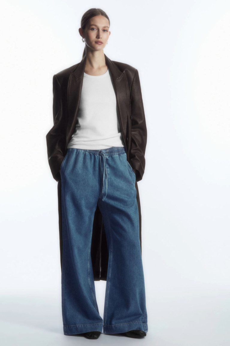 COS Wide-Leg Fluid Denim Pants