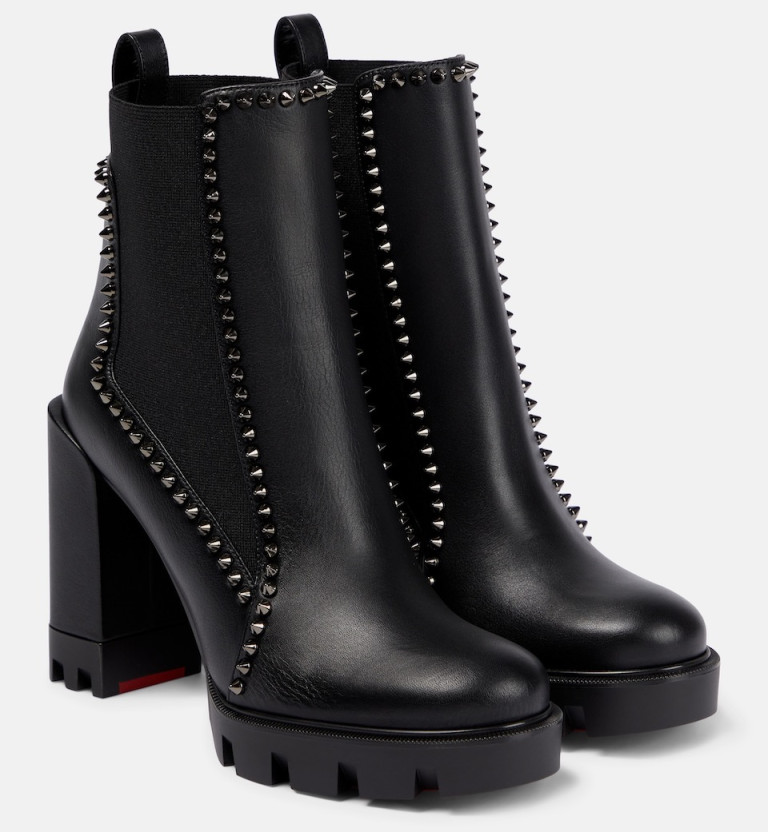 Christian Louboutin Out Line Studded Ankle Boots