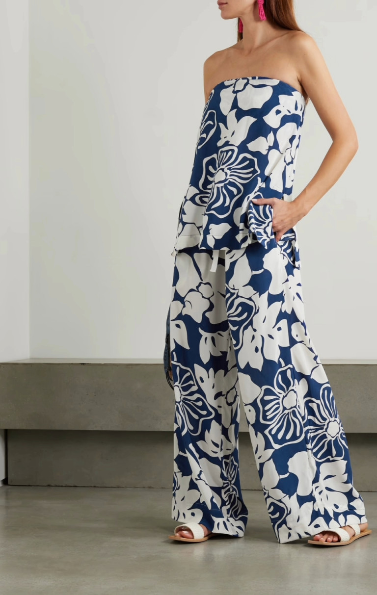 Faithfull The Brand Net Sustain Kartika Floral-Print Woven Wide-Leg 