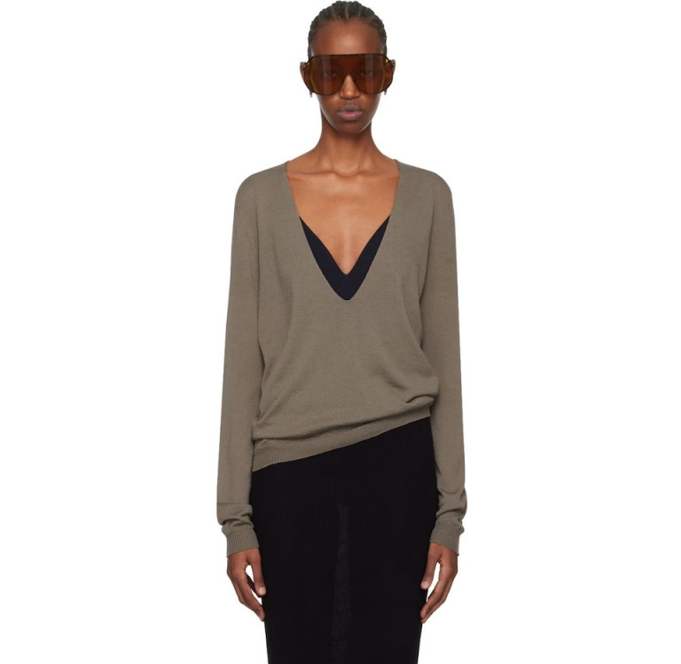 Rick Owens Gray Dylan Sweater