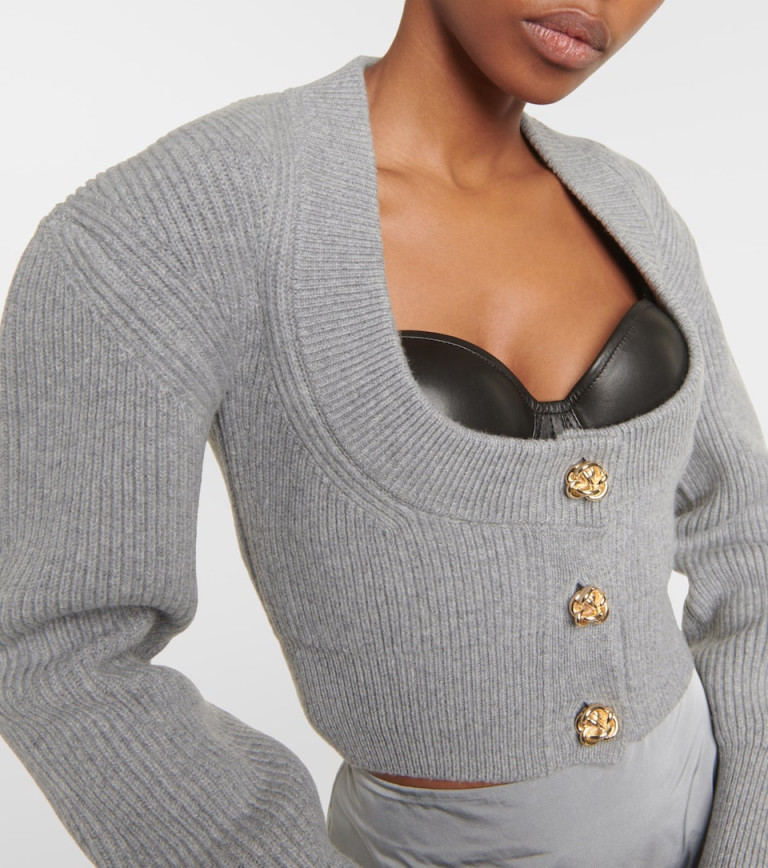 Alexander McQueen Cropped Wool and Cashmere Cardigan