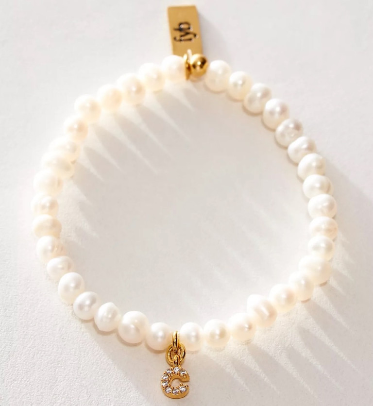 FYB Gold Pearl Identity Bracelet