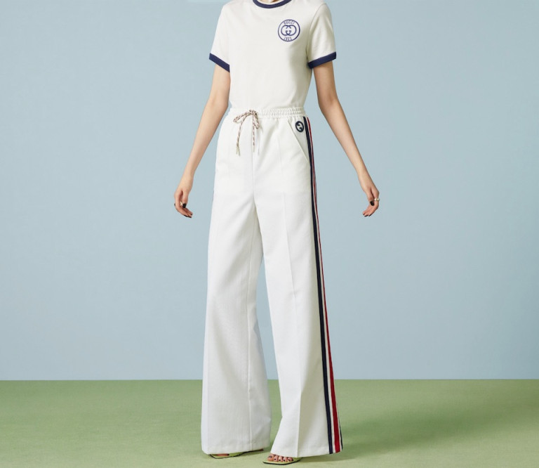 Gucci Technical Jersey Pant With Web