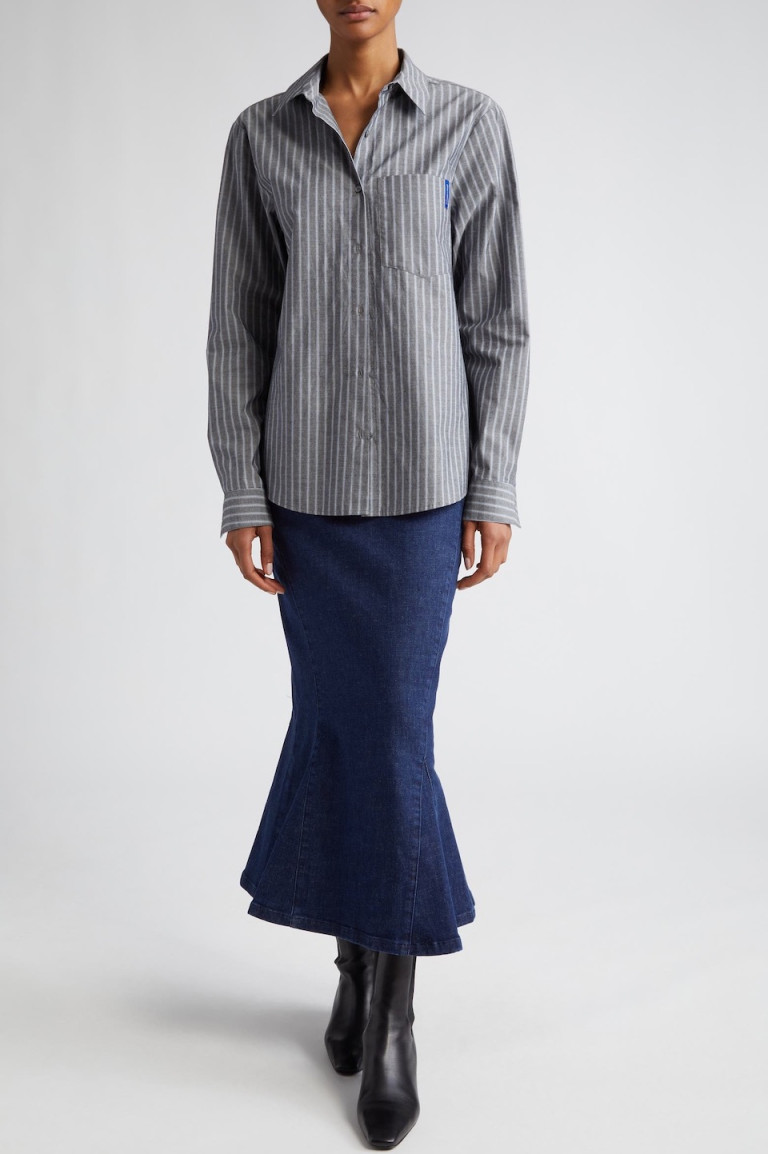 Paloma Wool Emanuel Flared Denim Maxi Skirt