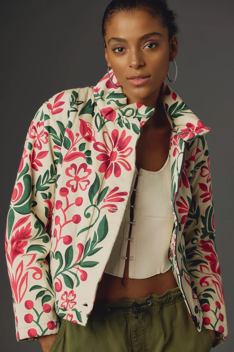 By Anthropologie Floral Jacket