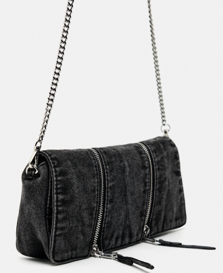 Zara Zippered Flap Crossbody Bag