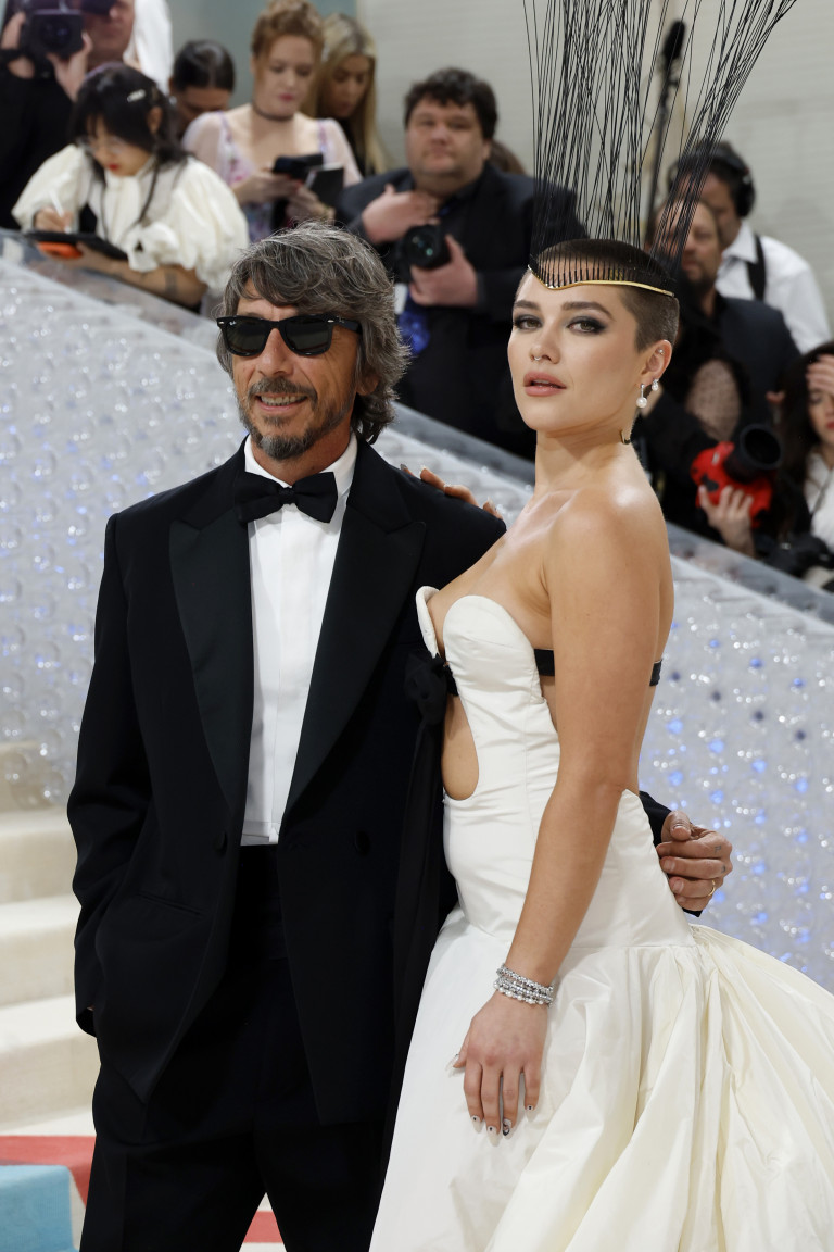 Pierpaolo Piccioli and Florence Pugh At The Meta Gala 