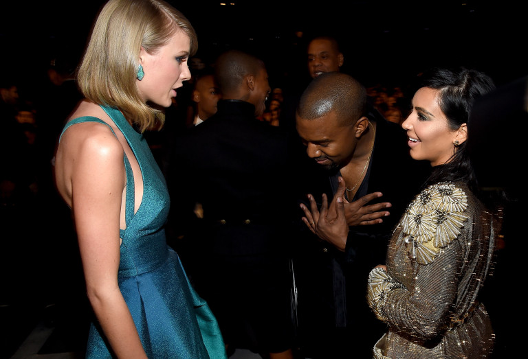 Taylor Swift, Kanye West and Kim Kardashians, 57th Grammy Awards 