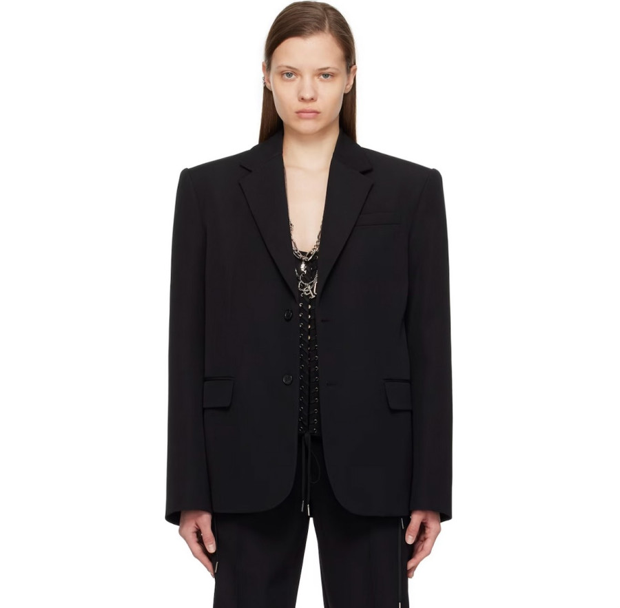 Jean Paul Gaultier Black Corseted Blazer