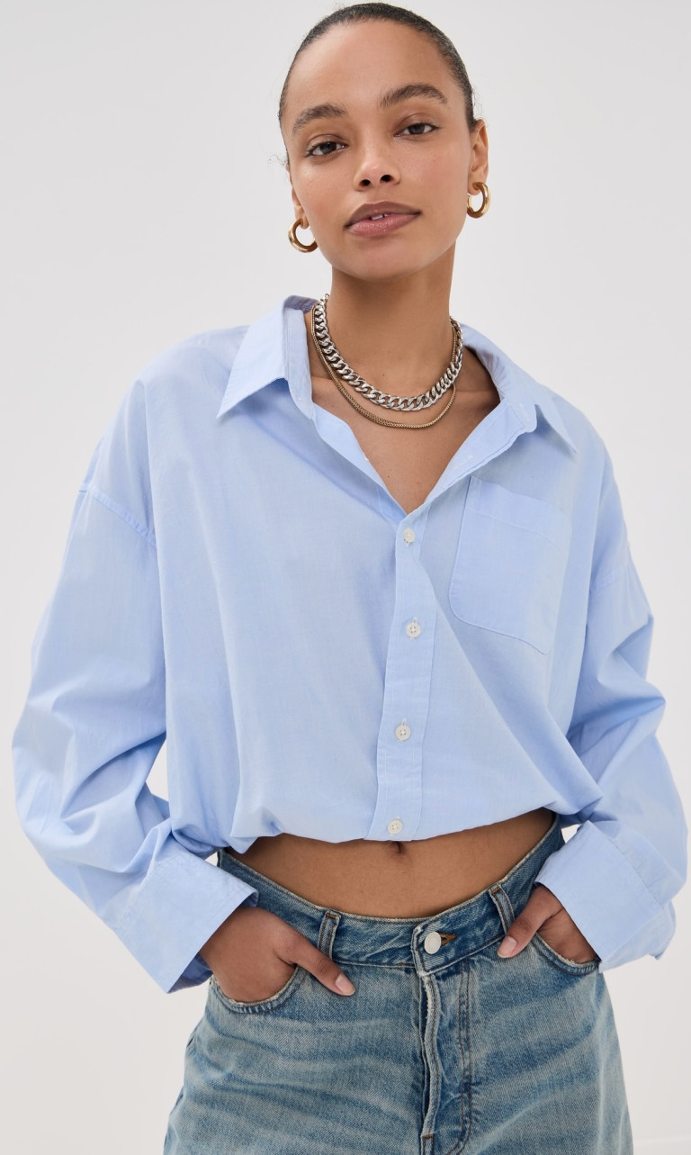 R13 Crossover Bubble Shirt