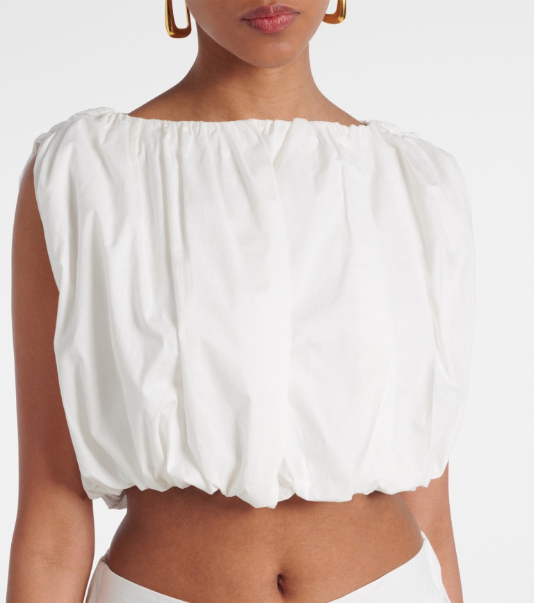 Adriana Degreas Inamorata Cotton-Blend Crop Top