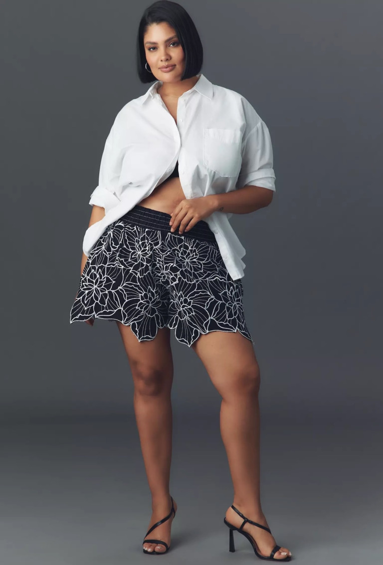 By Anthropologie The Somerset Shorts Embroidered Edition