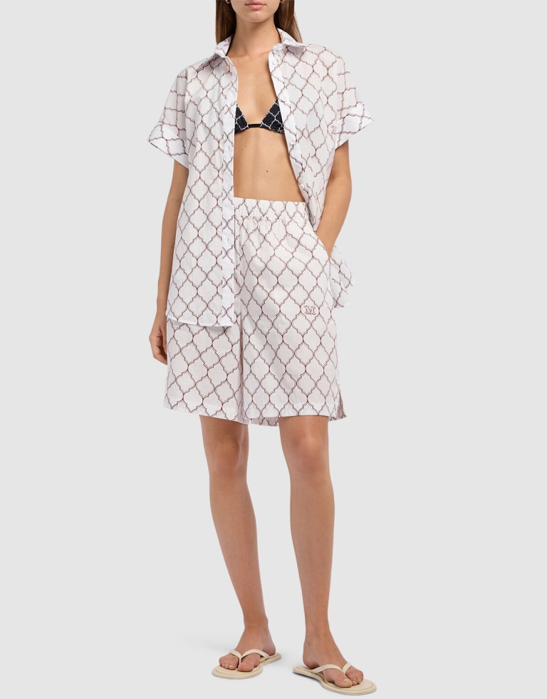 Max Mara Ululato Cotton Poplin Shorts