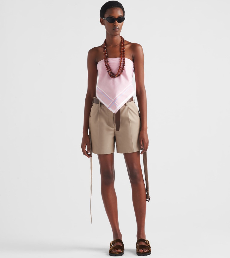 Prada Cotton Twill Bermudas