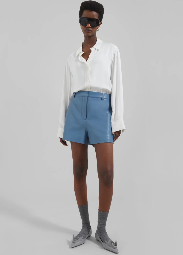 The Frankie Shop Cassie Faux Leather Mini Shorts
