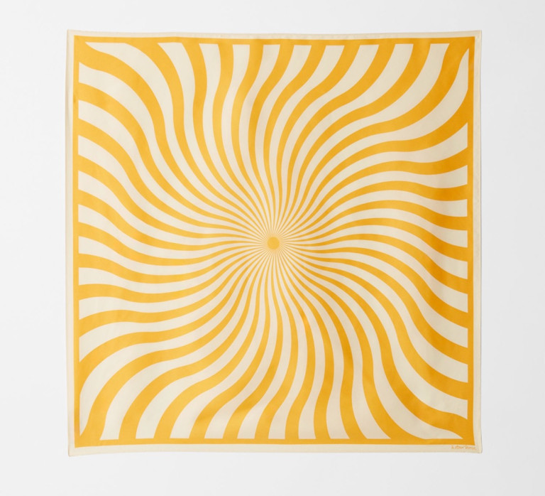 Other Stories Swirly-Print Square Scarf