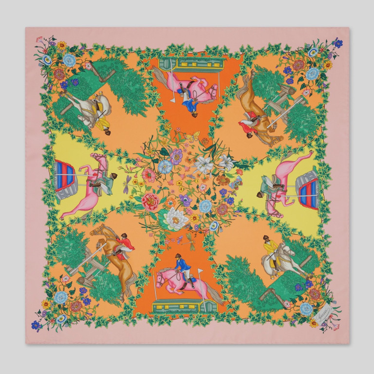 Gucci Printed Silk Carre