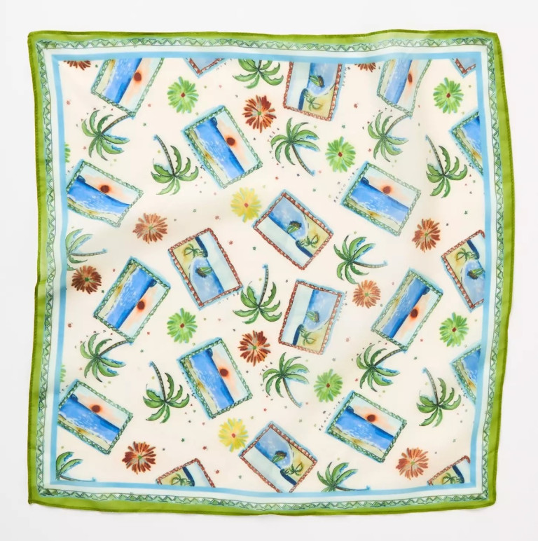 By Anthropologie Printed Bandana Scarf