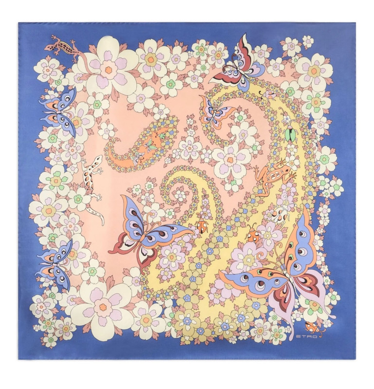 Etro Printed Silk Scarf