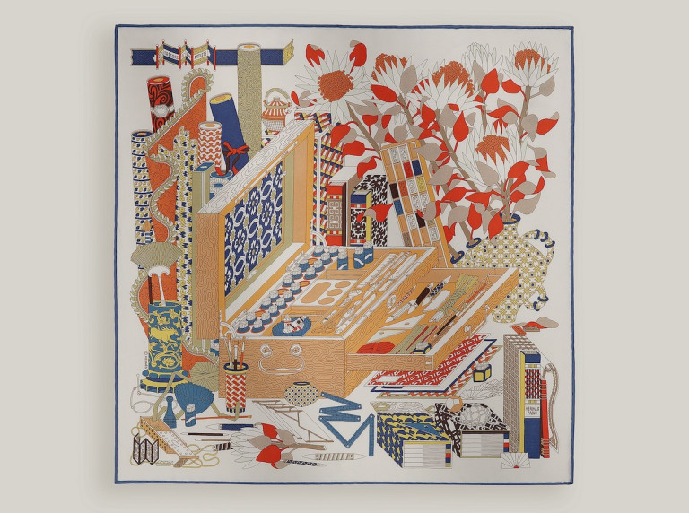 Hermes Les Tresors dun Artiste Scarf 45