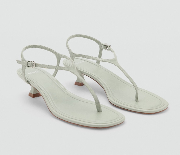 Mango Kitten-Heel Sandals With Strap