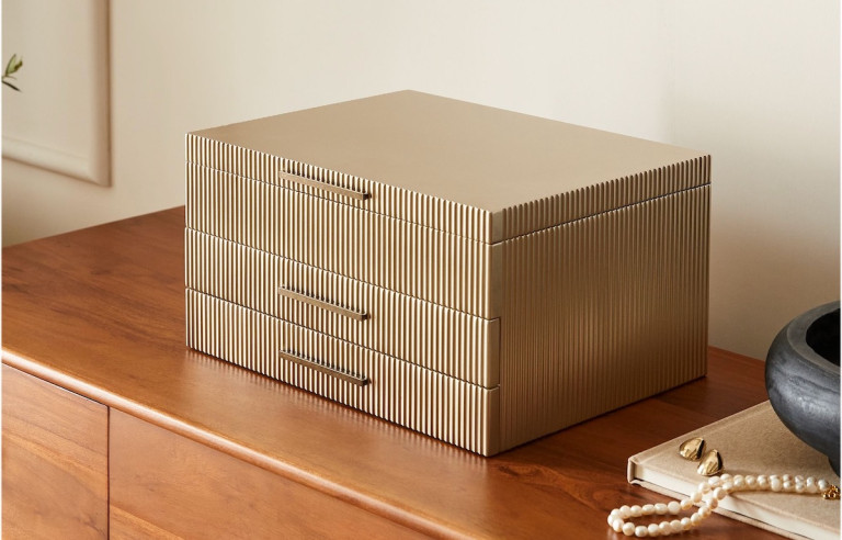 West Elm Modern Fluted Jewelry Box