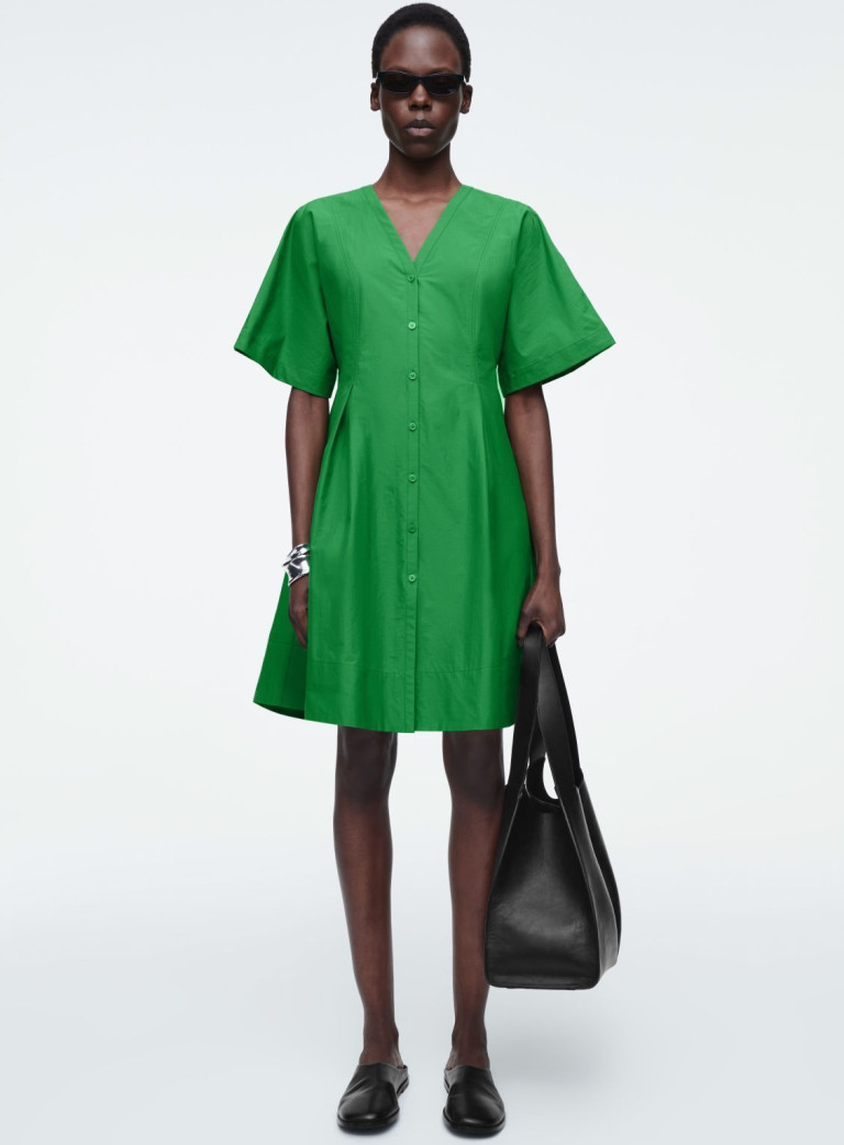 COS Pleated A-Line Mini Dress