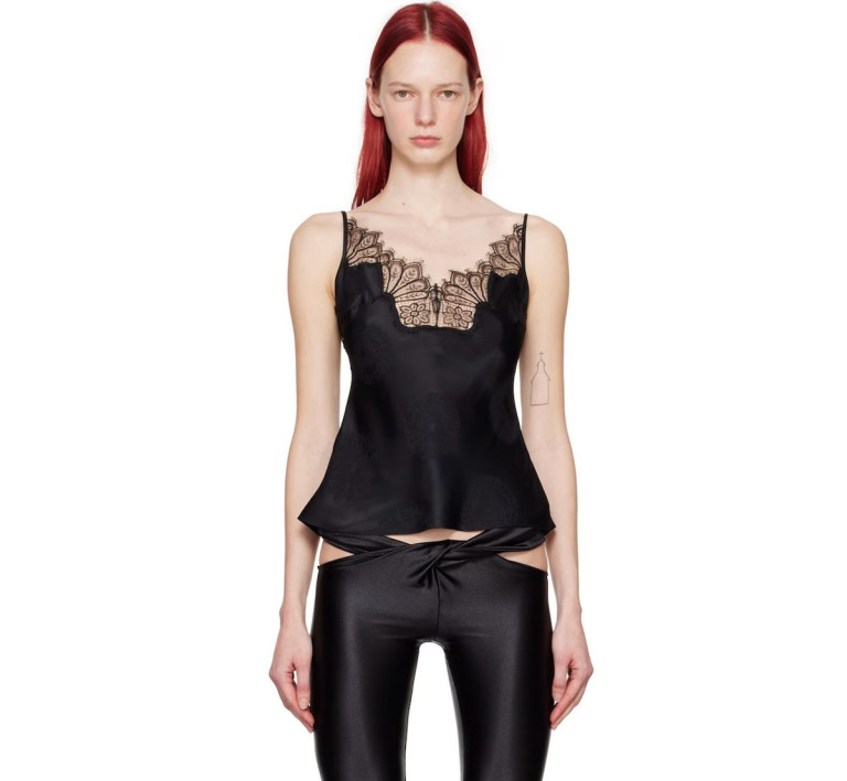 Coperni Black Cymatics Camisole