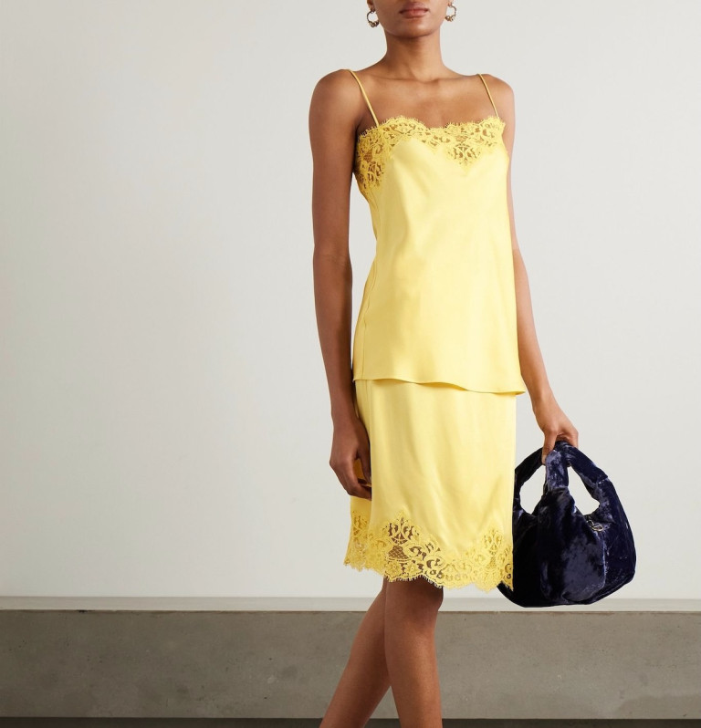 Stella McCartney Iconic Lace-Trimmed Satin Camisole
