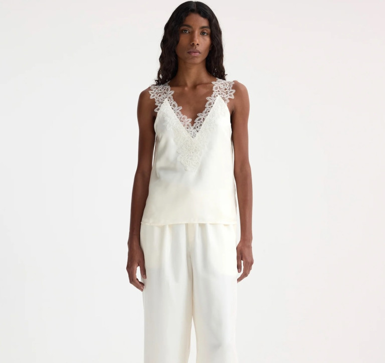 ROHE Silk Lace Camisole Top