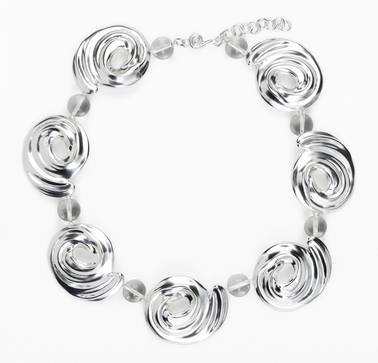Desigual Silver-Plated Spiral Necklace Zalio