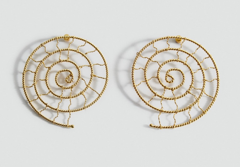 Mango Shell Design Earrings