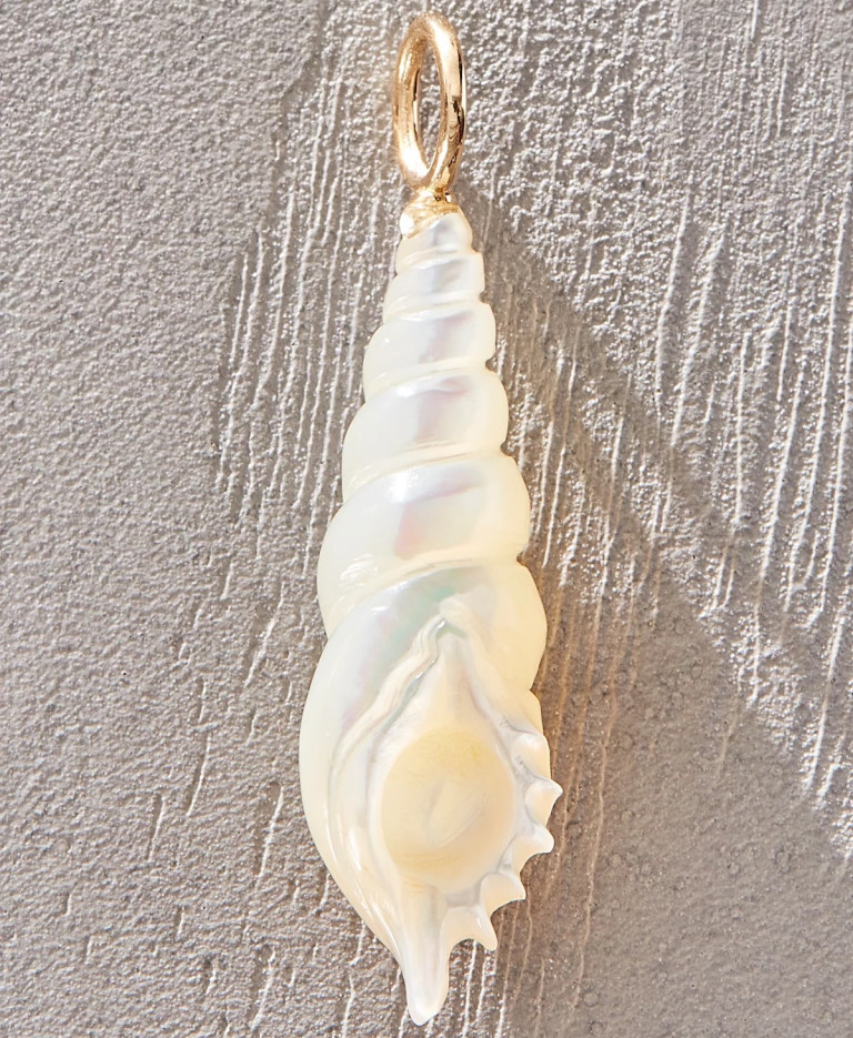 Maura Green Spiral Shell Charm