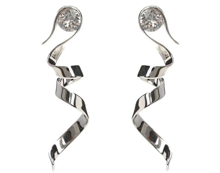 Dries Van Noten Swirl Embellished Earrings