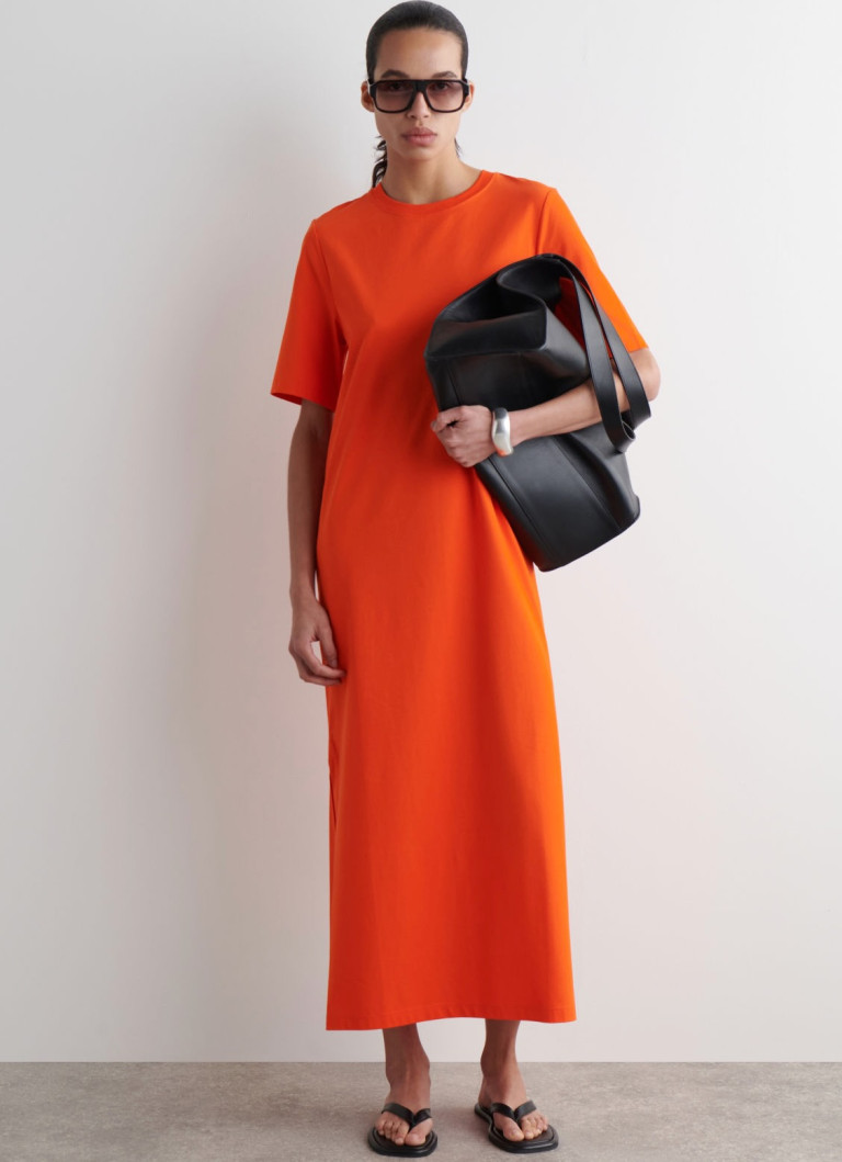 COS Cotton Midi T-Shirt Dress