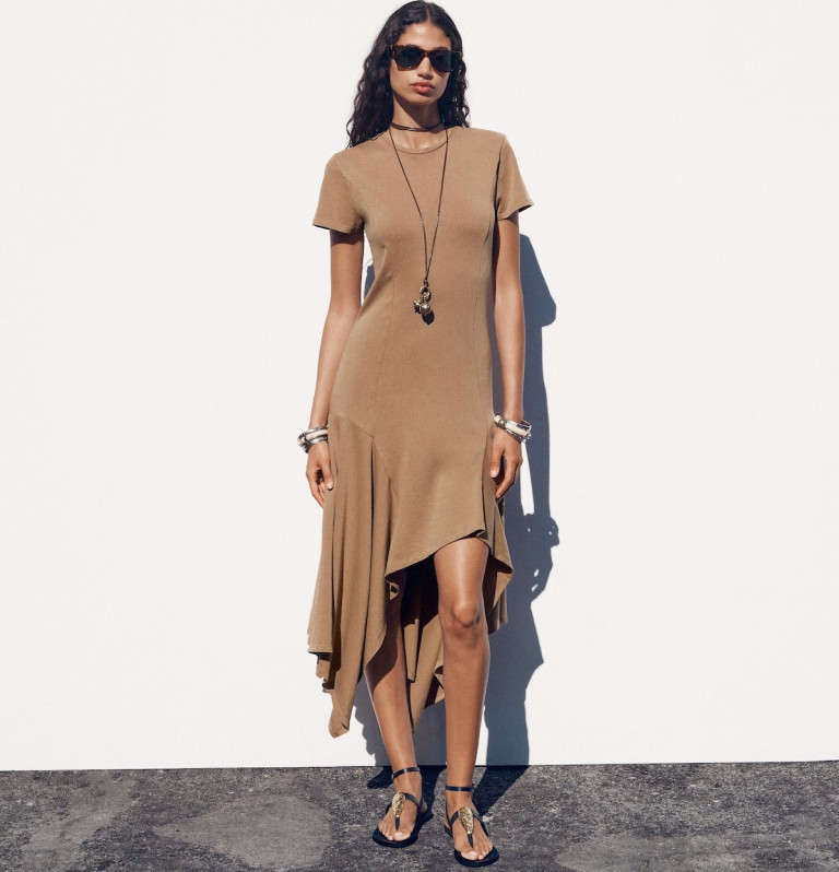 Zara Asymmetric Washed Dress