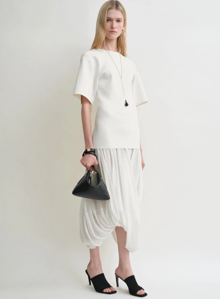 TOTEME Cocoon Tee Dress White