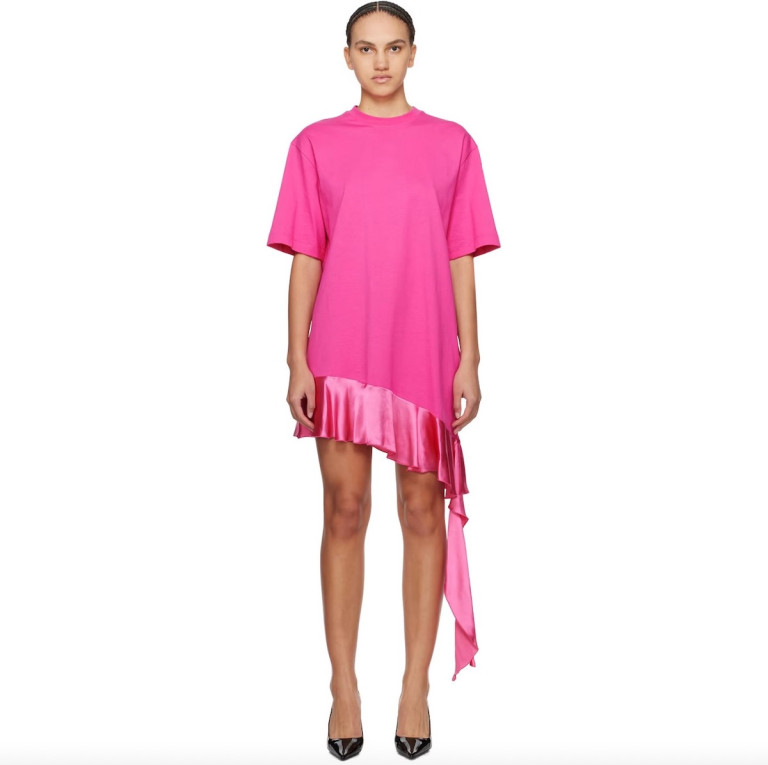 MSGM Pink T-Shirt Minidress
