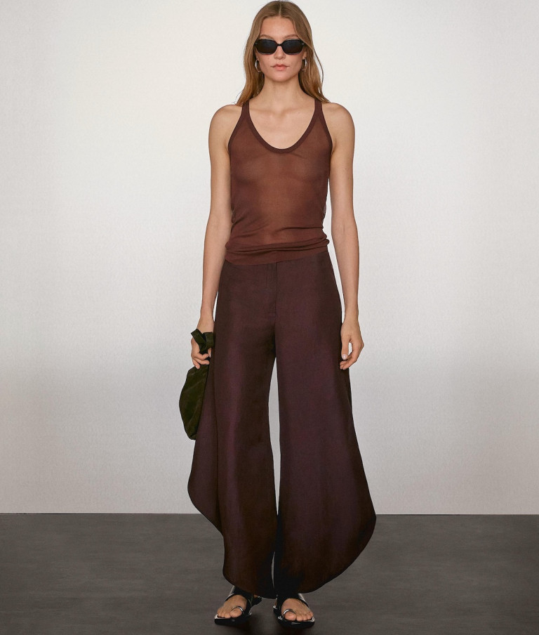 Massimo Dutti Flowing Trousers With Side Vents