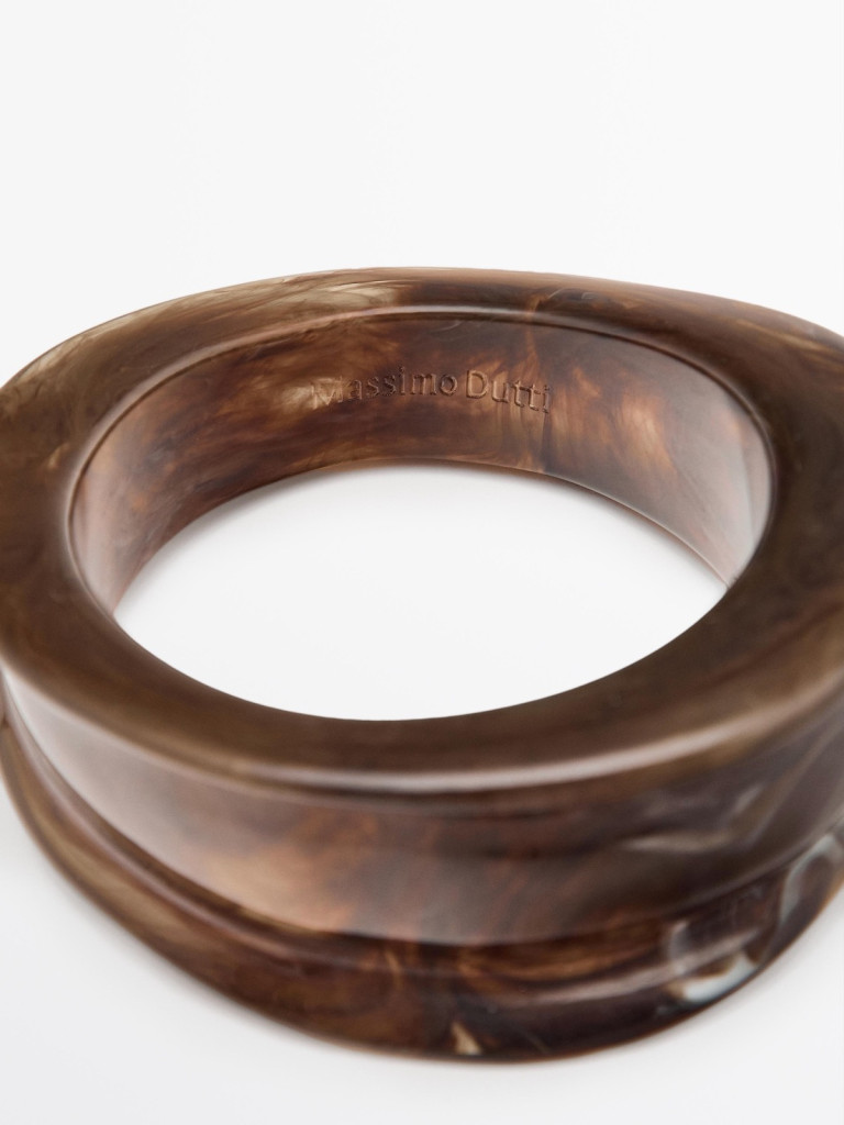 Massimo Dutti Tortoiseshell-Effect Resin Bracelet