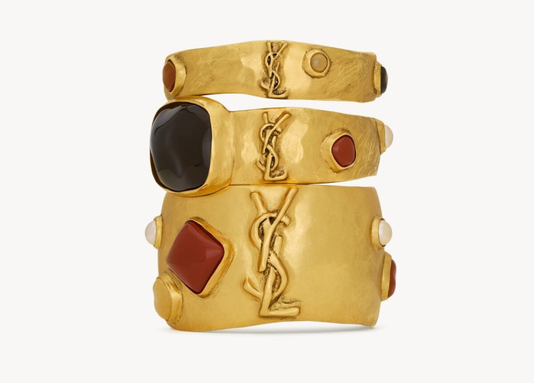 Saint Laurent Cassandre Cabochon Bangles